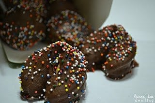 Chocolate Covered Fortune Cookies flavored with cinnamon, nutmeg, and allspice. Destined to bring you good luck in the New Year!