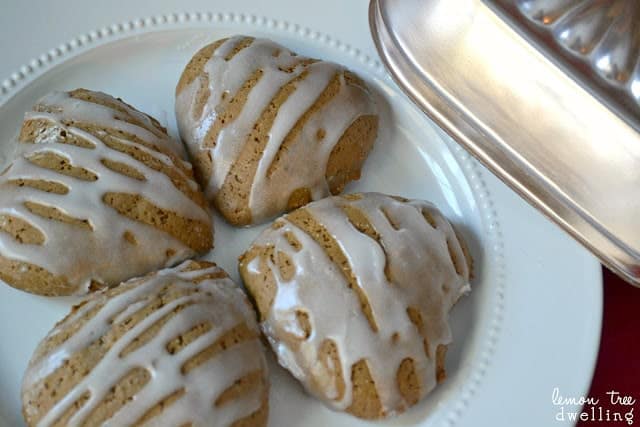 Quick & Easy Gingerbread Scones with a sweet lemon glaze - the perfect breakfast treat!