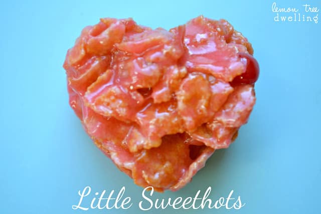 Sweet & Spicy Marshmallow Treats flavored with Cinnamon Red Hots!