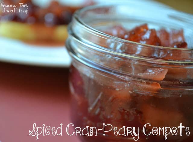 This Spiced Cran-Peary Compote is a delicious addition to your sweet treats. 