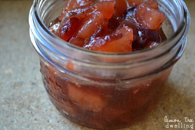 This Spiced Cran-Peary Compote is a delicious addition to your sweet treats. 