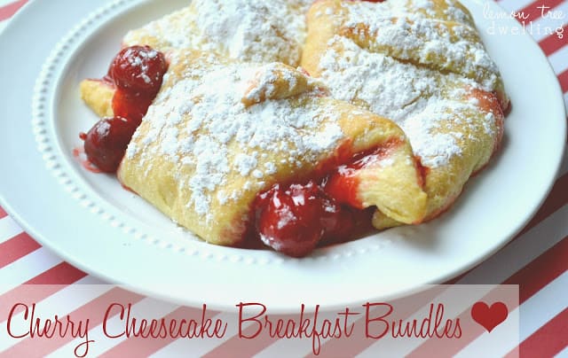 Cherry Cheesecake Breakfast Bundles are a decadent brunch item or a quick cherry dessert.