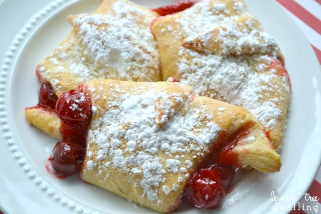 Cherry Cheesecake Breakfast Bundles are a decadent brunch item or a quick cherry dessert.