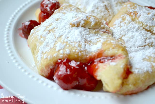 Cherry Cheesecake Breakfast Bundles are a decadent brunch item or a quick cherry dessert.