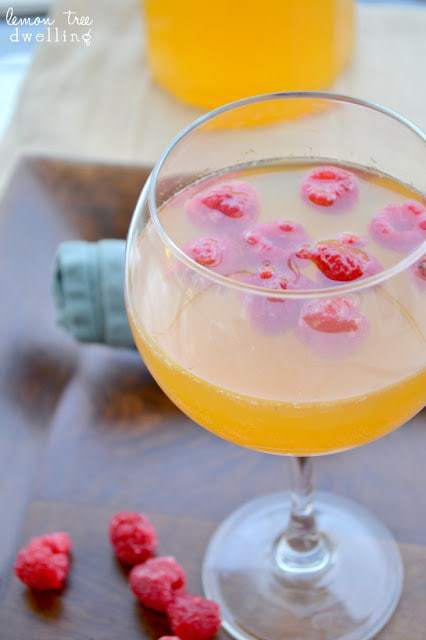 The classic combination of peaches and raspberries....brought together in a delicious sangria that is just right for breakfast, happy hour, or any hour! The perfect addition to your Mother's Day menu!