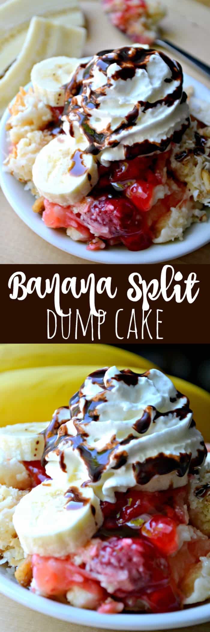 Banana Split Dump Cake - with all the flavors of a Banana Split - is the perfect no-melt alternative to the real thing!