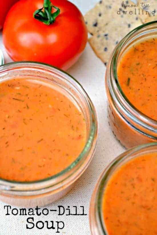 Creamy Tomato-Dill Soup - loaded with veggies and packed with flavor!