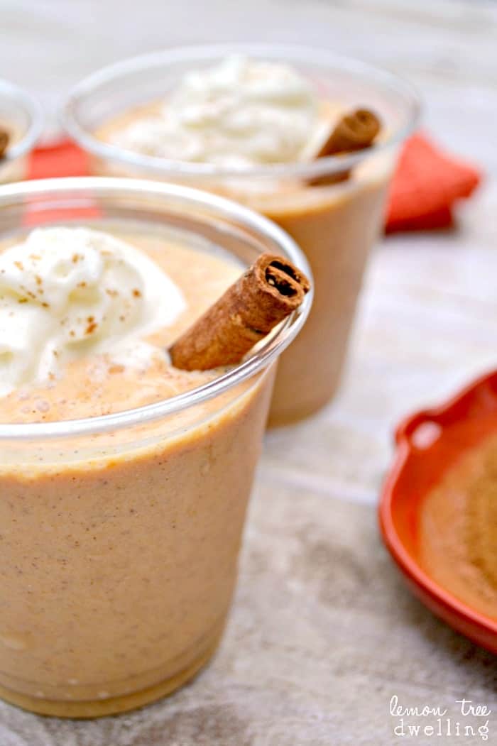 Pumpkin Spice Smoothies - all the pumpkin spice flavors you love, in a smoothie! 