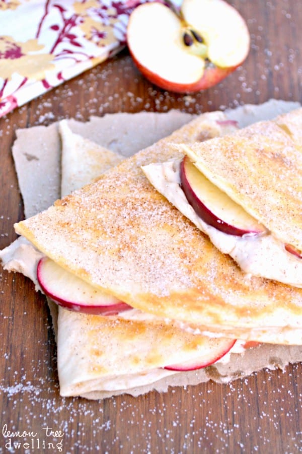Apple Cheesecake Breakfast Quesadillas - {aka Dessert for Breakfast!}