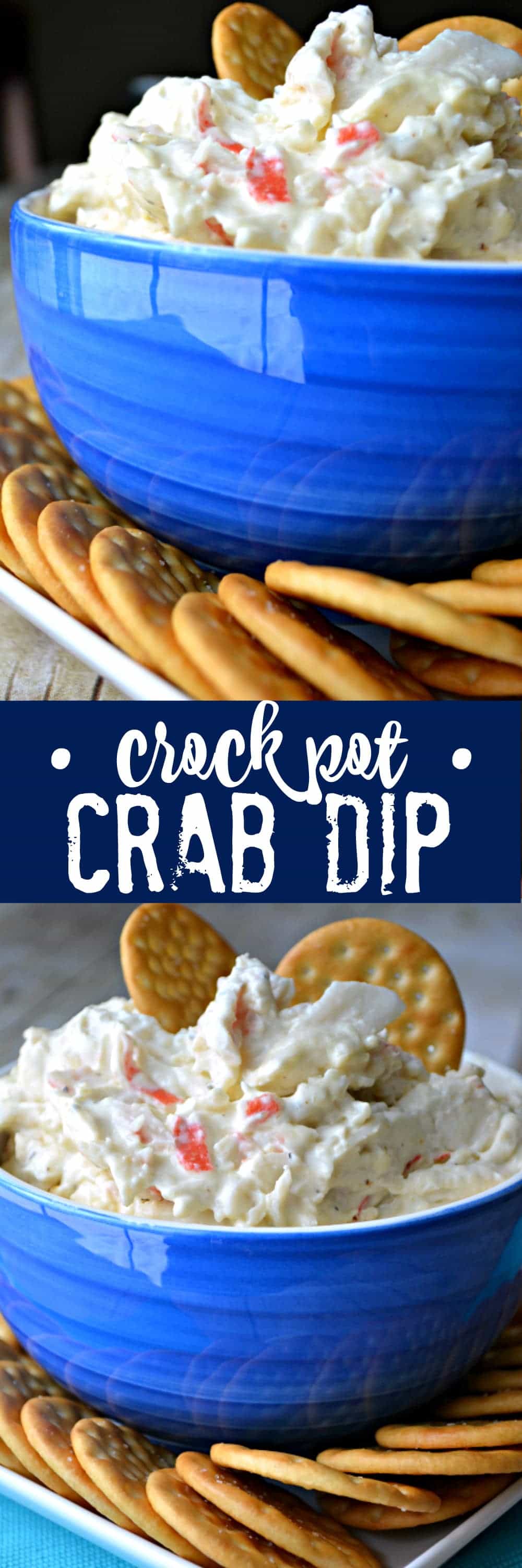 Deliciously creamy dip made with 2 different kinds of cheese, imitation crab, and a splash of white wine. It's simple, it's delicious, and best of all.....it's made in a crock pot! So you can enjoy the party!