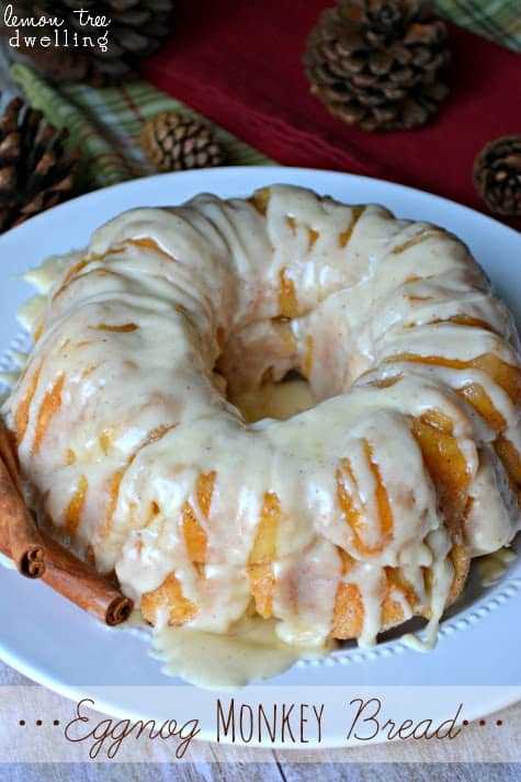 How To Make Monkey Bread - Eggnog Monkey Bread | Homemade Recipes http://homemaderecipes.com/course/breakfast-brunch/how-to-make-monkey-bread