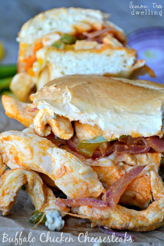 Buffalo Chicken Cheesesteaks combines two delicious flavors into this game day sandwich.