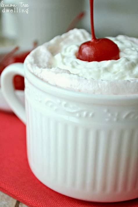 Cherry Amaretto Steamer is a delicious hot drink for those cold days.