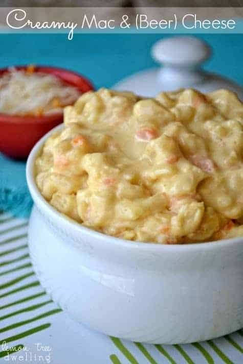 Creamy Mac and (Beer) Cheese is a grown up take on the classic kids meal.