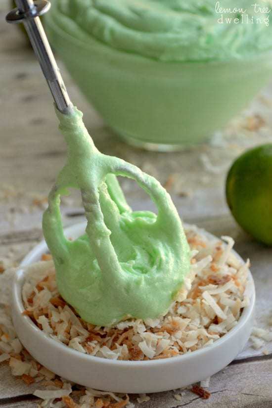 Lime Cream Cheese Frosting is a tangy and tropical buttercream, perfect for any cake!