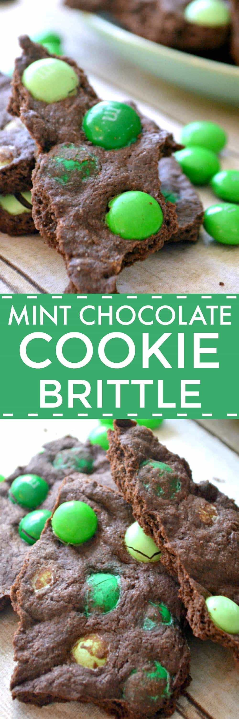 Mint Chocolate Cookie Brittle is a delicious mix between a thin mint and a brownie.