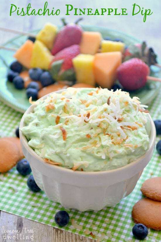 If you love dessert dips, this Pistachio Pineapple Dip is for you! It's a deliciously sweet, creamy dip made with just 5 ingredients. Perfect for dipping cookies, fruit, or whatever your heart desires!