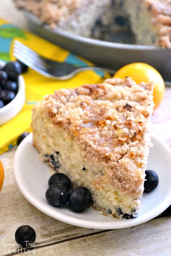 Lemon Blueberry Coffee Cake - a deliciously sweet, buttery coffee cake for Mother's Day or any special occasion!