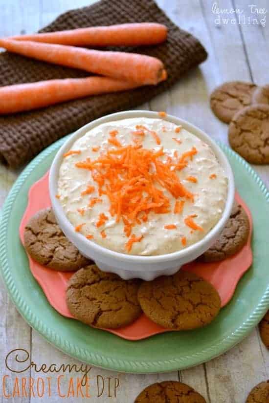 Creamy Carrot Cake Dip - like carrot cake + cream cheese frosting in a dip!