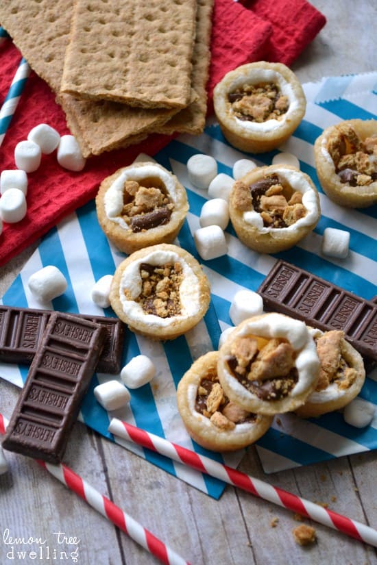 Mini S'mores Cookie Cups - Cooking Classy