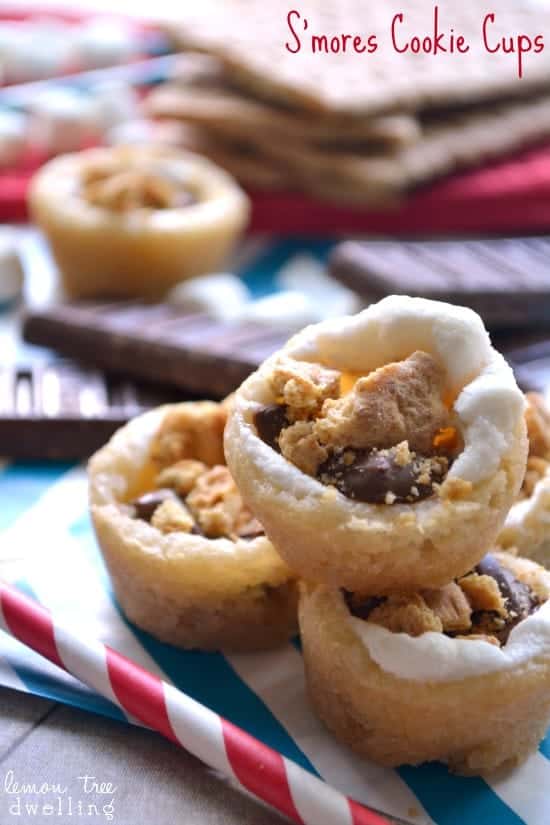 S'mores Sugar Cookie Cups - such a fun way to enjoy s'mores!