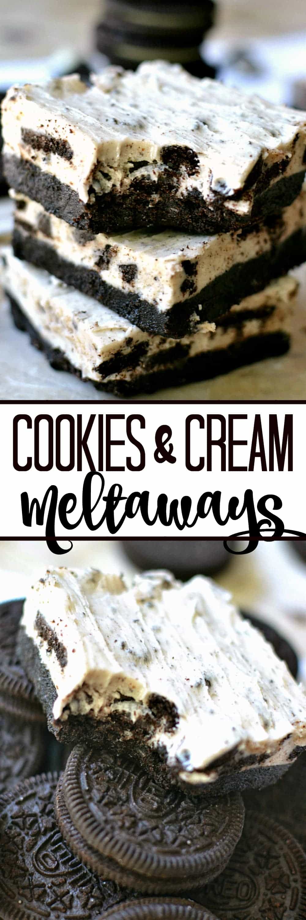 No-Bake Cookies & Cream Meltaways - an extra-creamy, melt in your mouth way to enjoy cookies & cream!