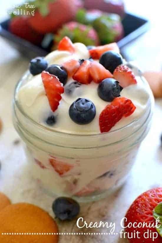 Creamy Coconut Fruit Dip - such a delicious summer appetizer or dessert!!