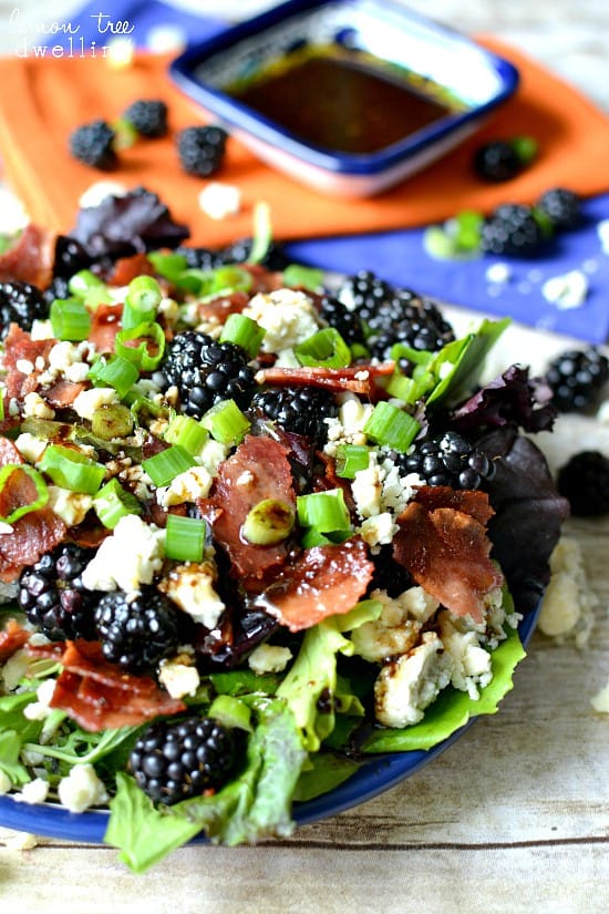 Blackberry, Bacon & Blue Cheese Salad w/ Honey Balsamic Vinaigrette