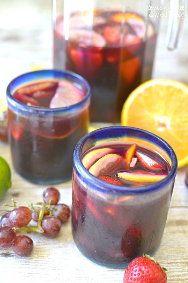 Manzano Garcia Sangria Pitcher, Red with Colors: The Spanish Table