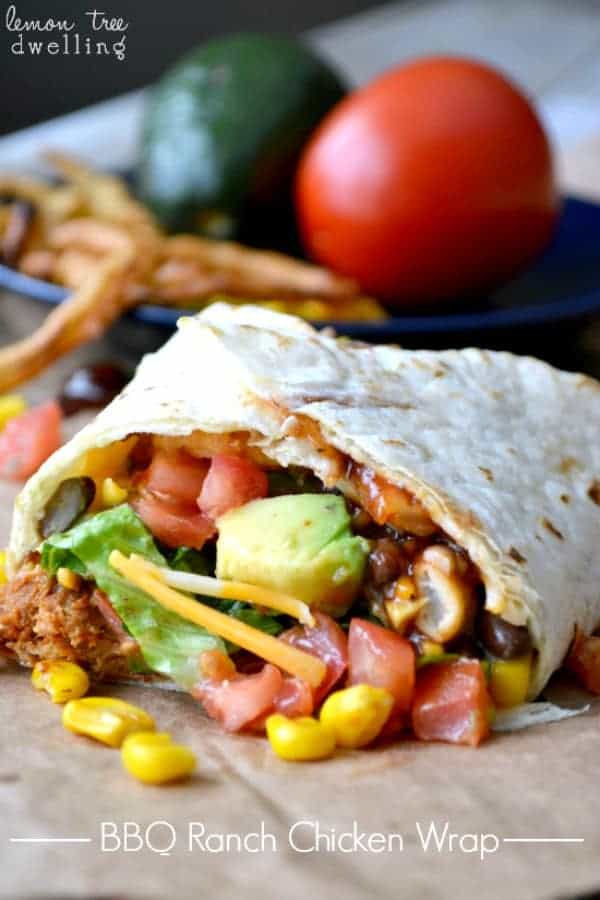 BBQ Ranch Chicken Wrap - a la The Cheesecake Factory!