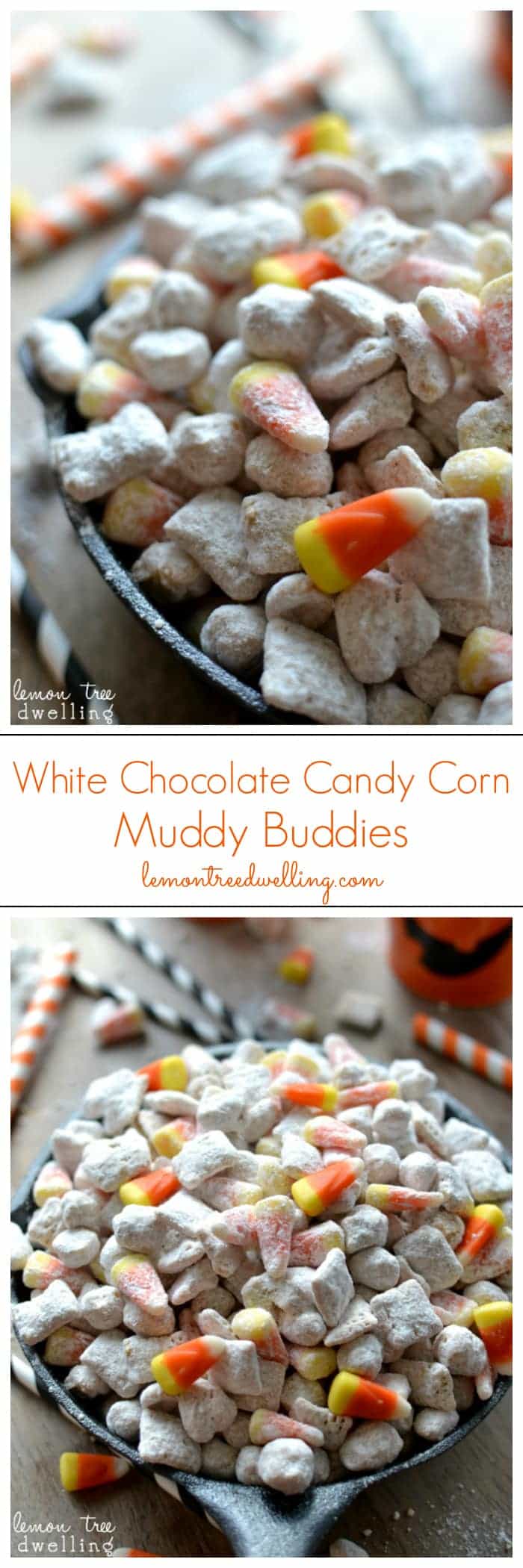 Sweet & Salty White Chocolate Candy Corn Muddy Buddies!
