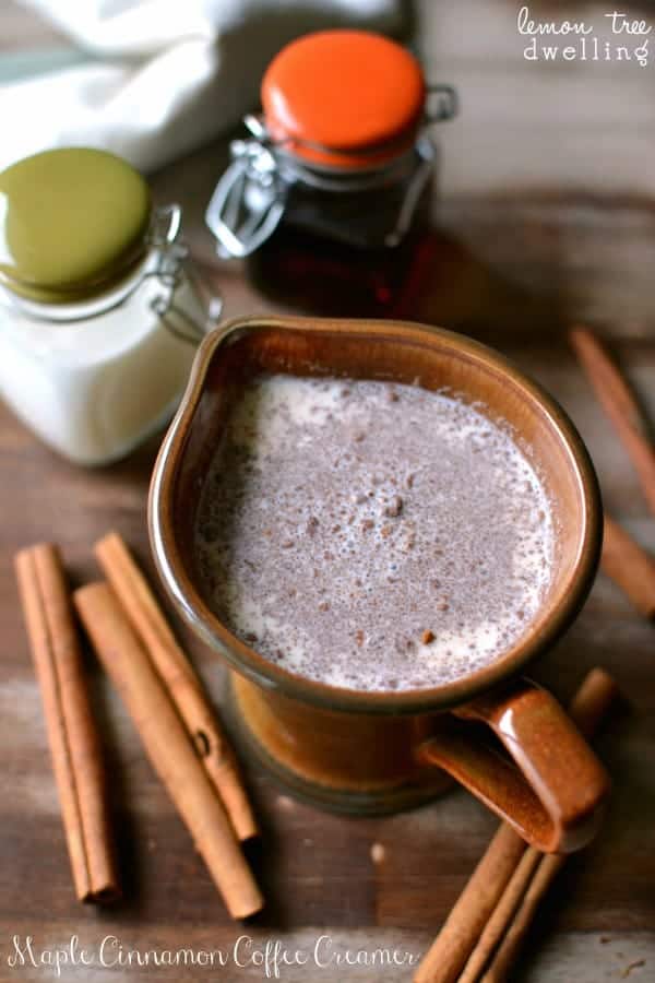 3-ingredient Maple Cinnamon Coffee Creamer. Tastes like breakfast!