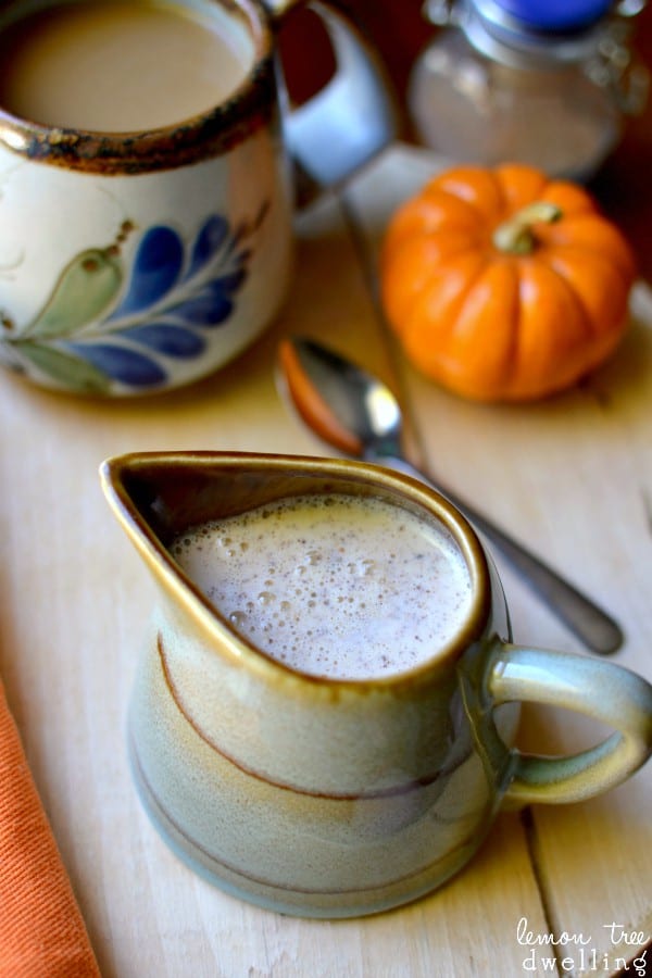 Pumpkin Spice Coffee Creamer - just 4 simple ingredients!