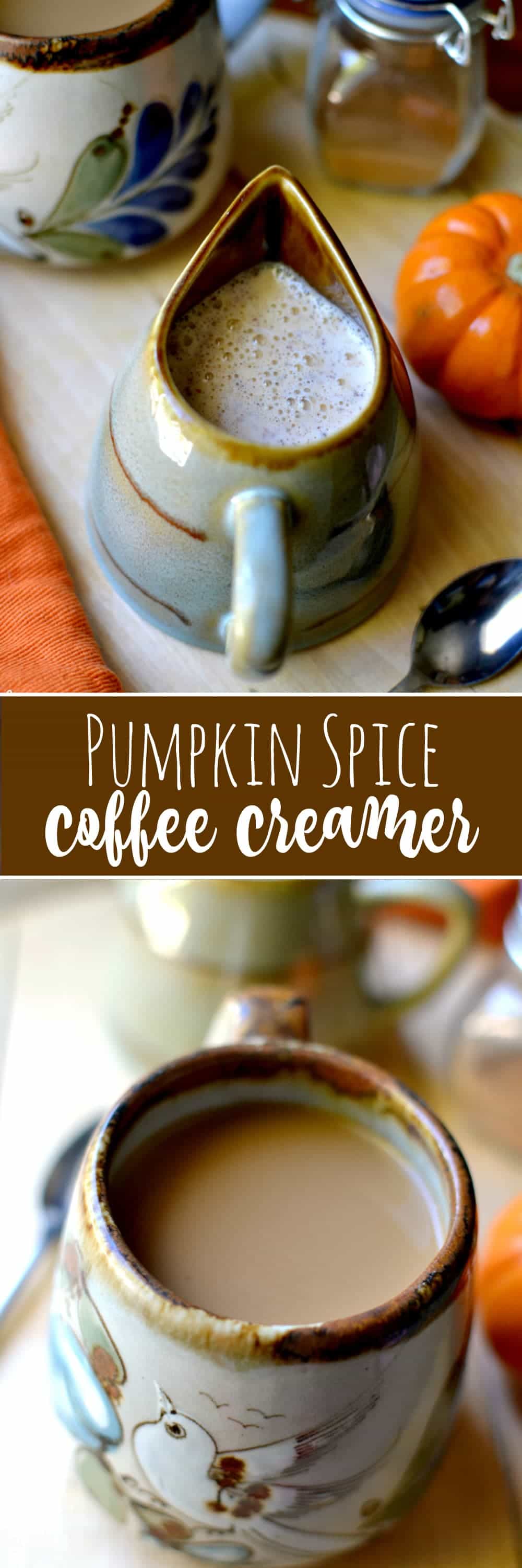 Pumpkin Spice Coffee Creamer - just 4 simple ingredients!