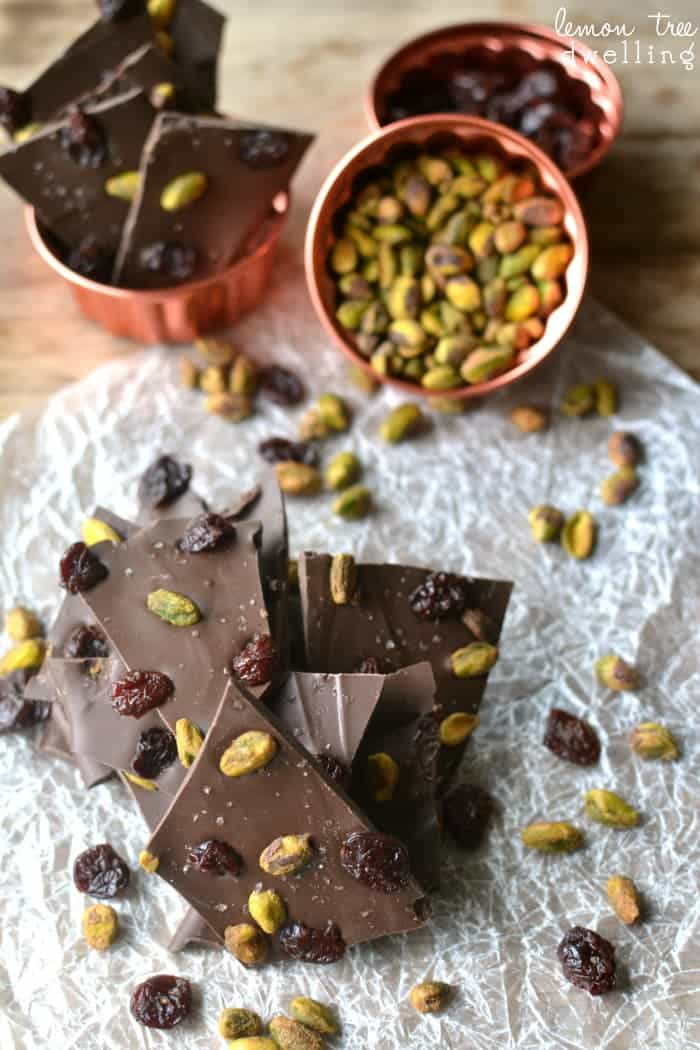 Salted Chocolate Cherry Pistachio Bark | Lemon Tree Dwelling