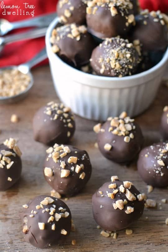 Crispy Peanut Butter Toffee Truffles – Lemon Tree Dwelling