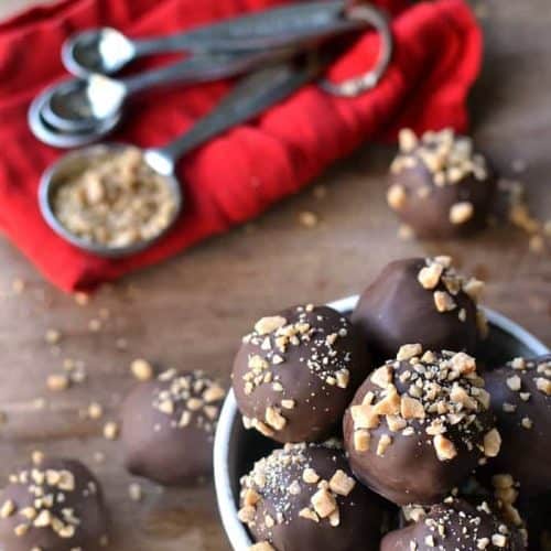 Crispy Peanut Butter Toffee Truffles – Lemon Tree Dwelling