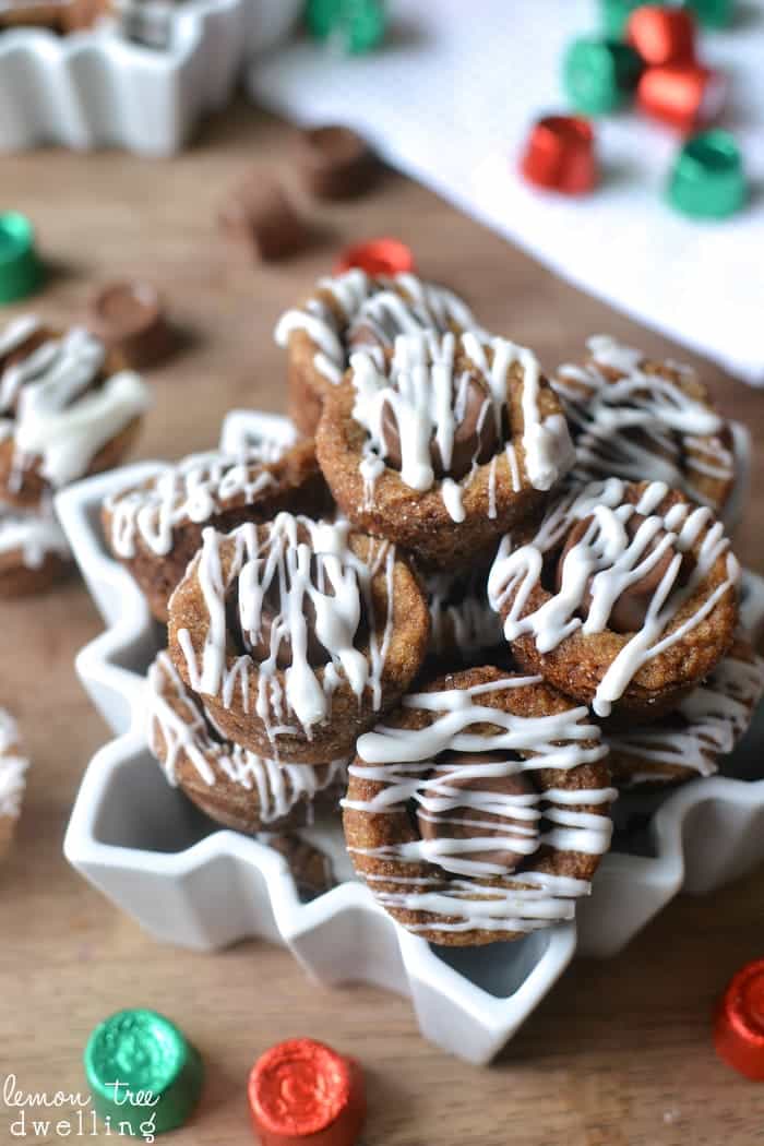 Molasses Rolo Cookie Cups