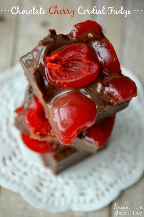 Chocolate Cherry Cordial Fudge 2b