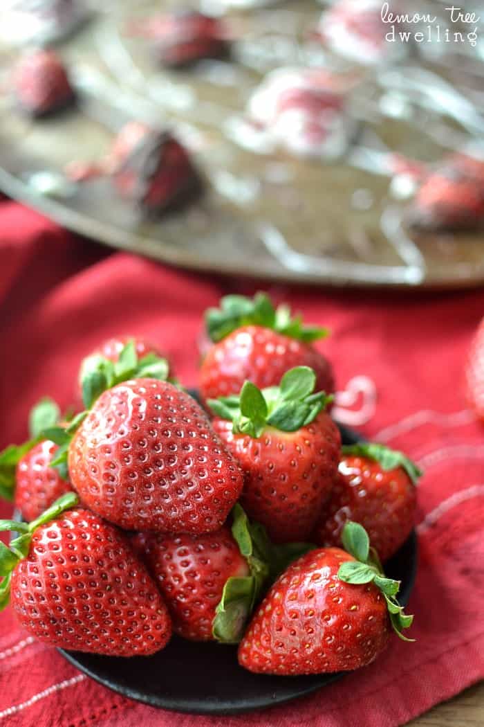 Chocolate Dipped Strawberry Hearts. These are so simple & elegant!