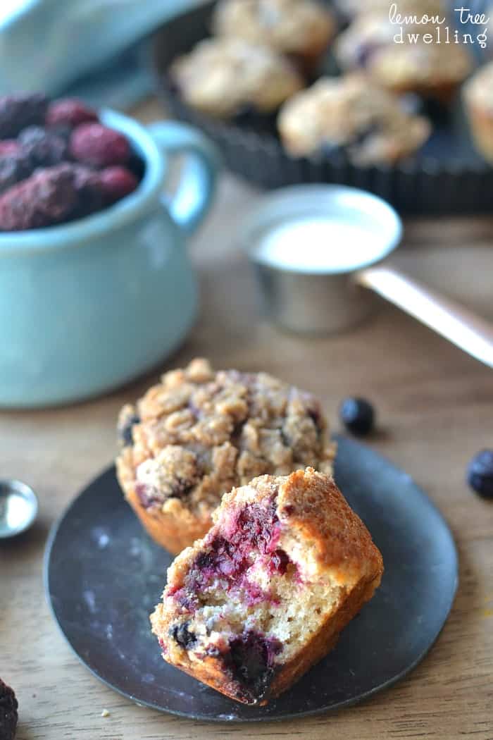 Triple Berry Quinoa Muffins made with Truvia!  What a great breakfast idea!