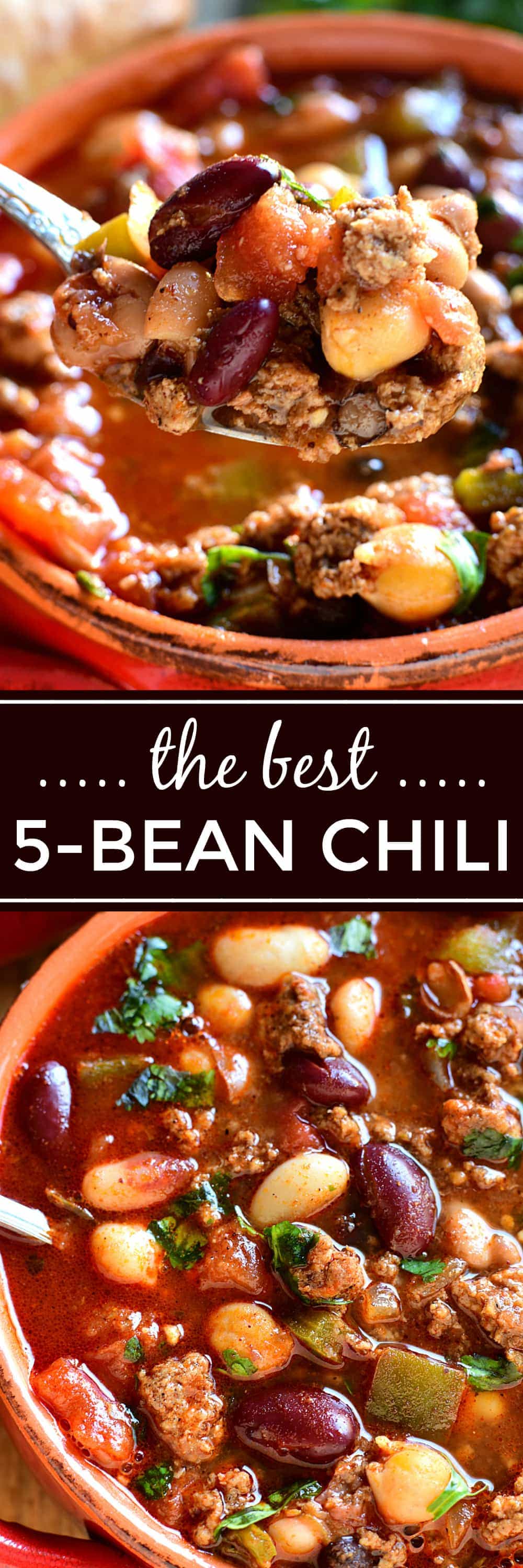 This 5 Bean Chili is loaded with fresh ingredients and packed with flavor. A deliciously satisfying meal that's also quick & easy to whip up!