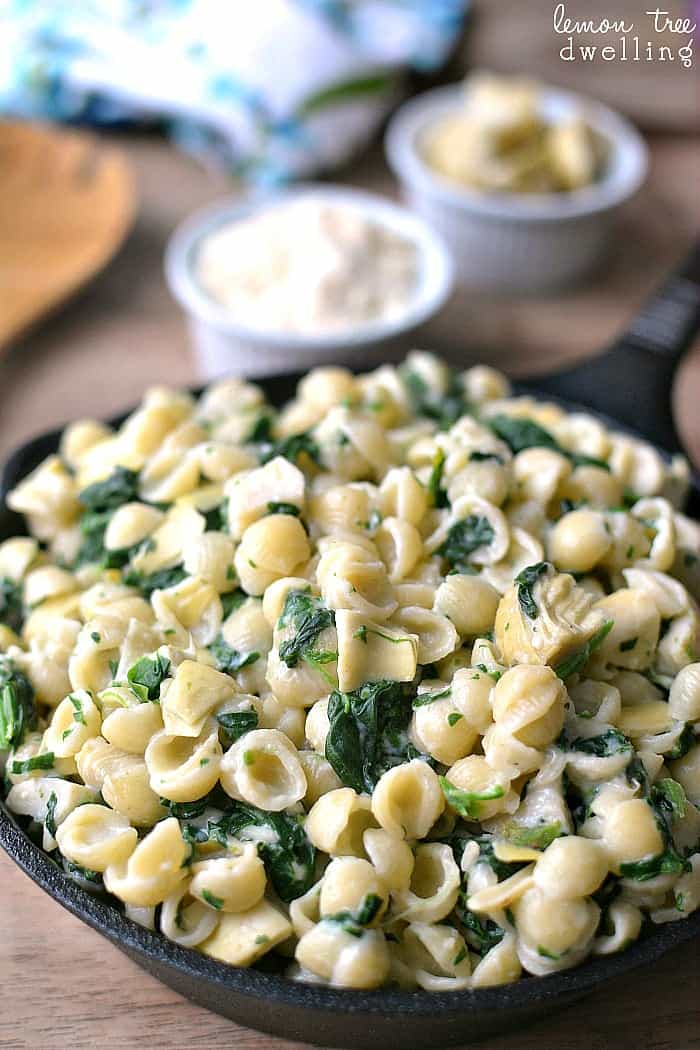 This 3-Cheese Spinach Artichoke Mac & Cheese recipe takes your homemade mac and cheese recipe to the next level.