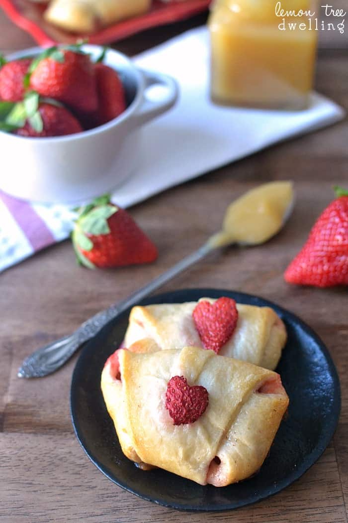 Strawberry Lemon Crescent Rolls are a great addition to your Sunday Brunch. 