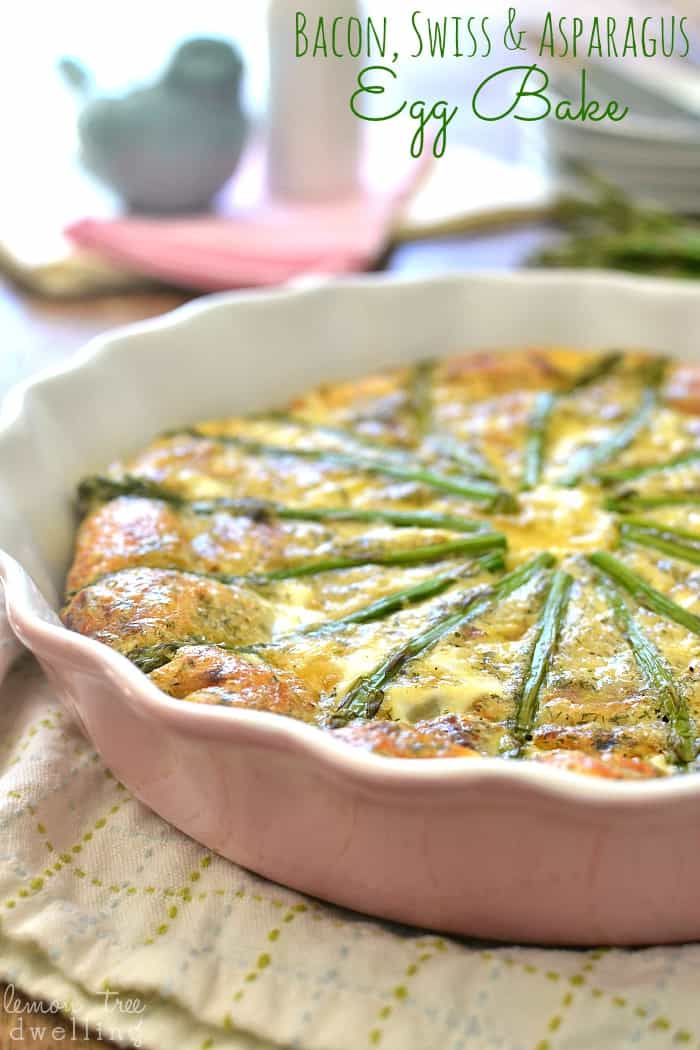 Bacon, Swiss and Asparagus Egg Bake | Lemon Tree Dwelling