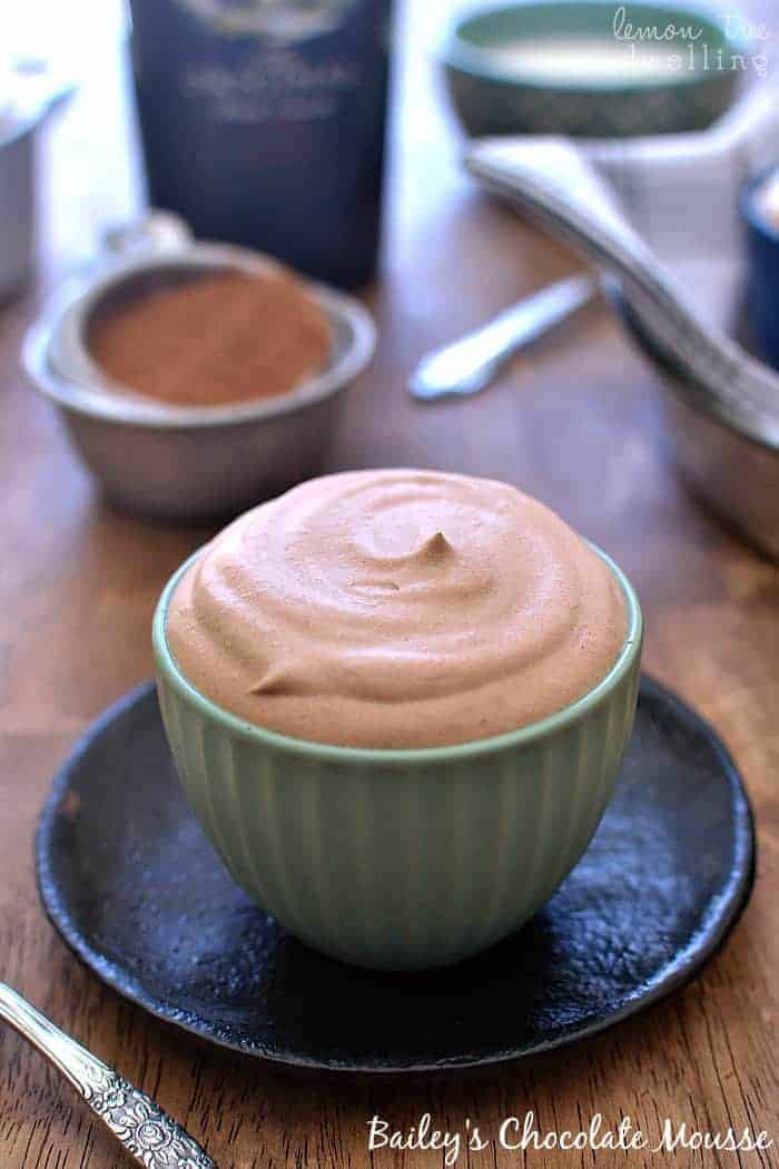 Baileys chocolate mousse is deliciously light, fluffy chocolate mousse, infused with the sweet flavor of Baileys Irish Cream. Perfect St. Patrick's Day dessert recipe!