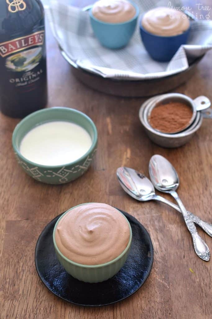 Baileys chocolate mousse is deliciously light, fluffy chocolate mousse, infused with the sweet flavor of Baileys Irish Cream. Perfect St. Patrick's Day dessert recipe!