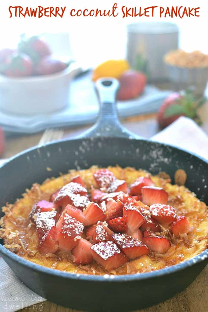 Strawberry Coconut Skillet Pancake 5c