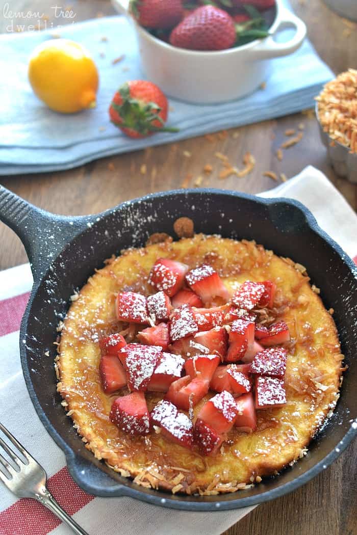 Skillet Strawberry Pancake Recipe