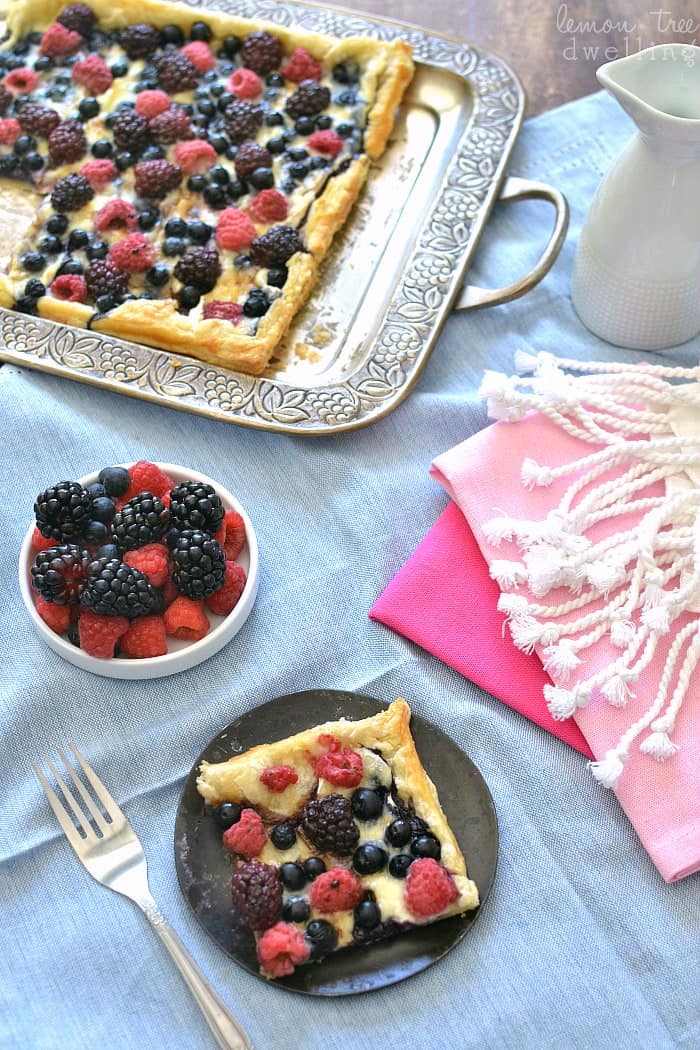 Berry Brie Pizza with Honey Balsamic Drizzle - YUM!